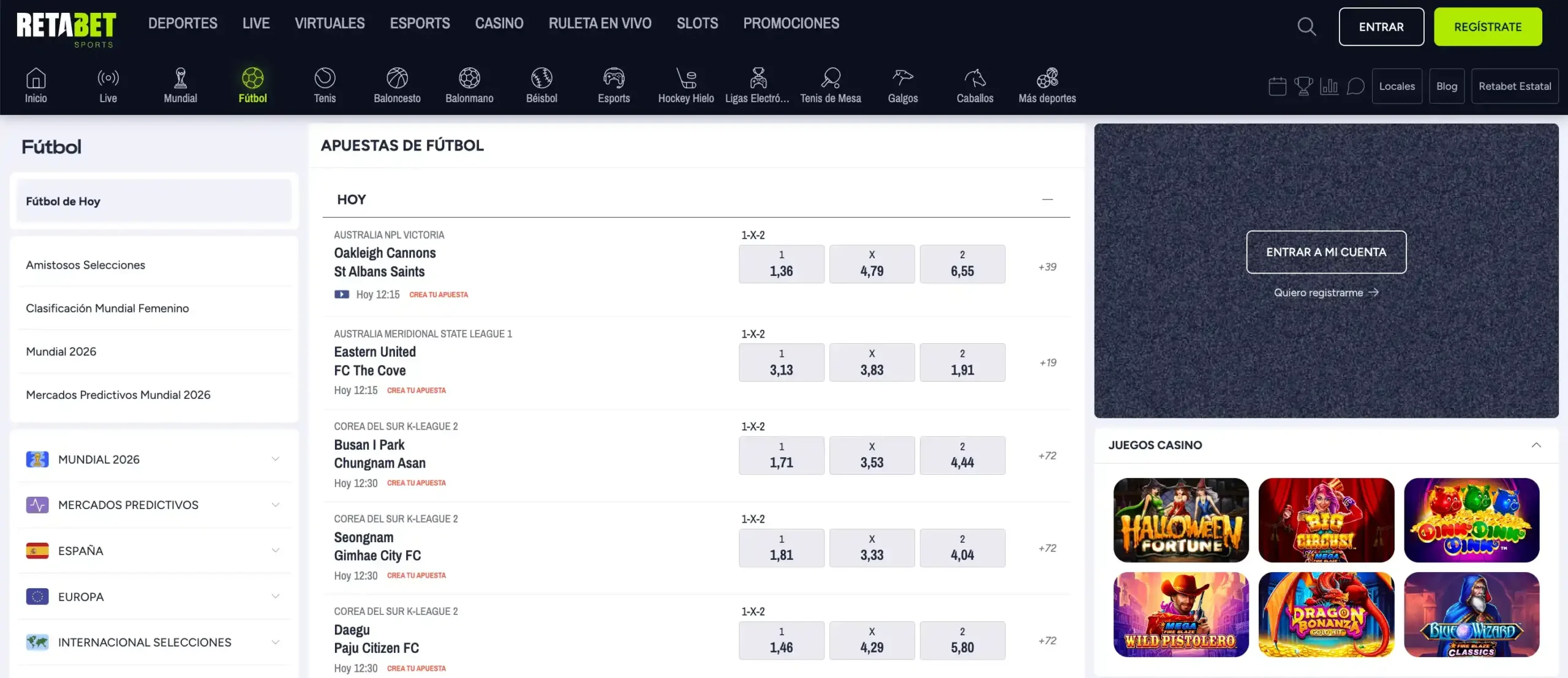 reta apuestas futbol